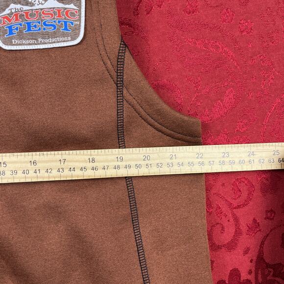 Powder River Outfitters Softshell‎ Vest Men L Brown Rock&Roll/Music Fest NWT - Picture 8 of 12